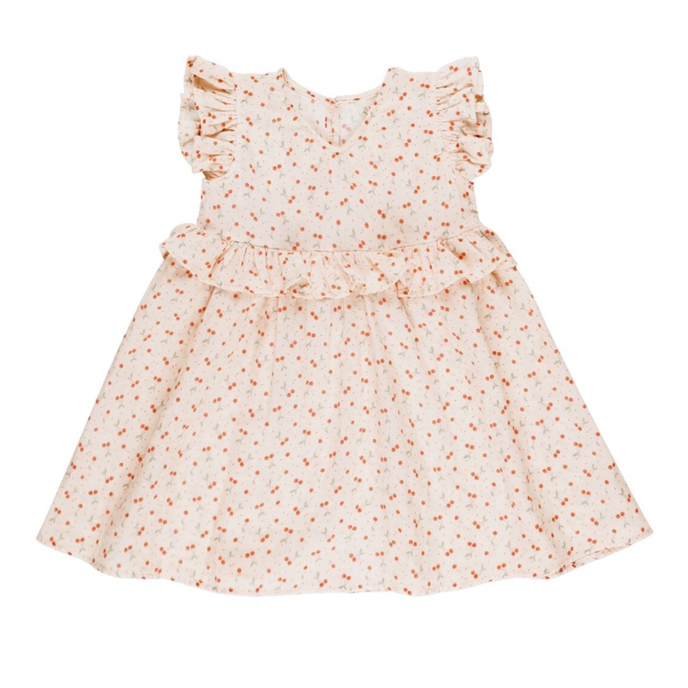 Rylee + Cru Brielle Cream and Pink Floral Dress